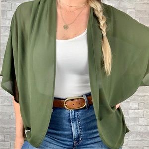 Women's Kimono Cover Up Sheer Cardigan Blouse